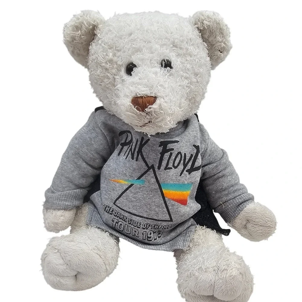 Dan Dee Pink Floyd Dark‎ Side of the Moon Tour 1973 White Teddy Bear Plush Toy
